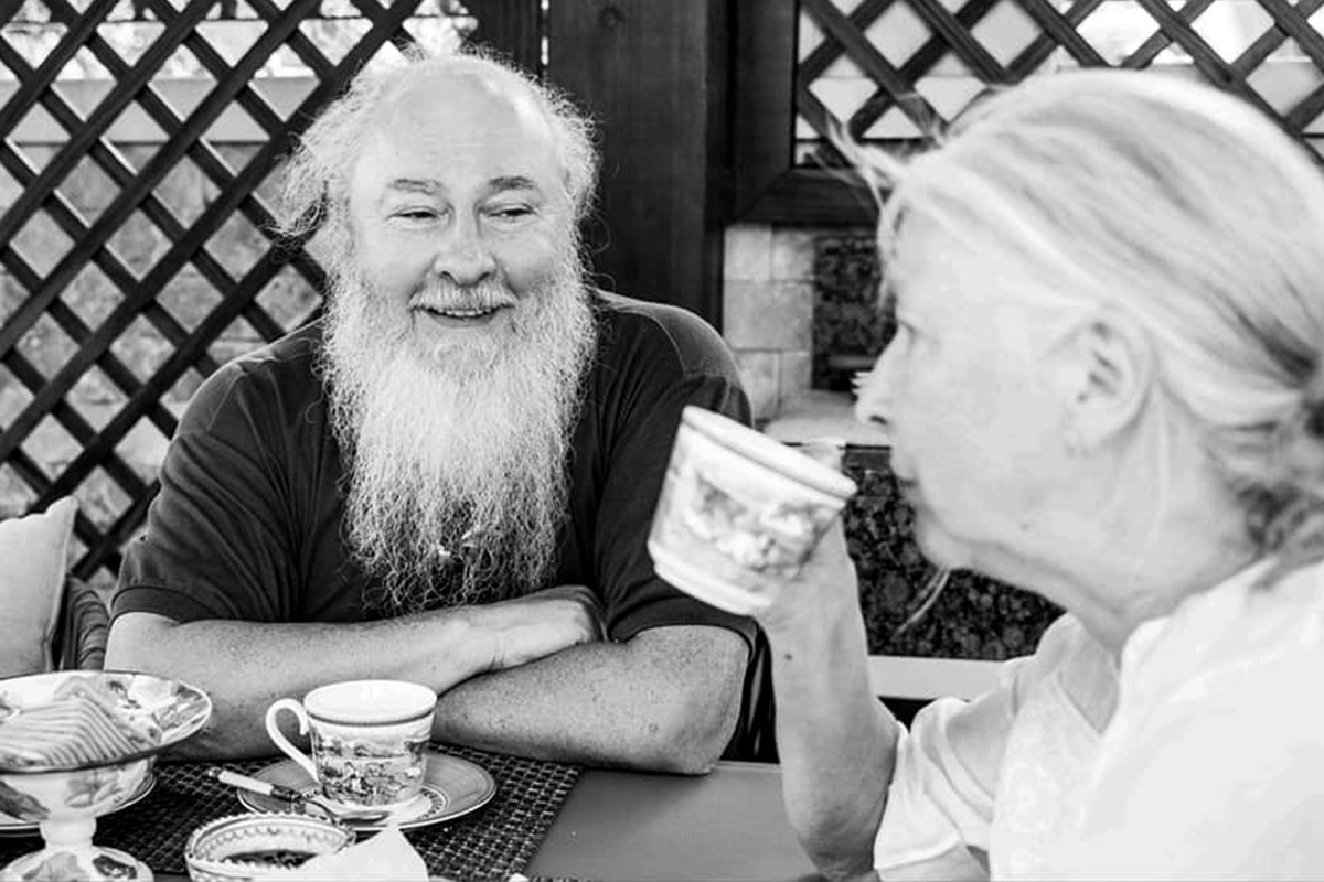 Fr. Alexander Torik and Matushka having tea